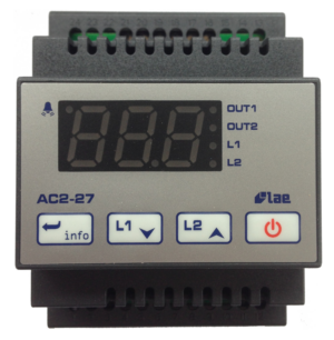 Two stage thermostat for heating or cooling