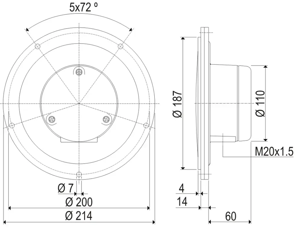 7" Stainless Steel membrane switch - Image 3