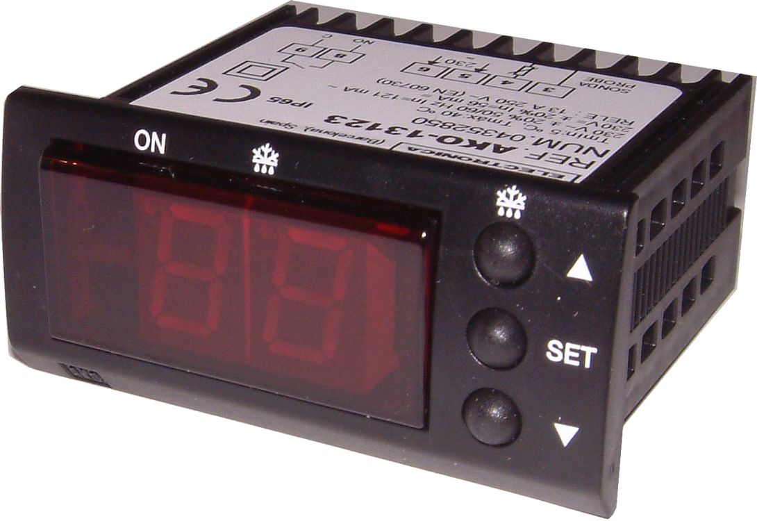 Single stage thermostat for heating or cooling
