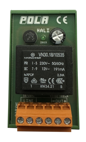 Pola power supply for electronic sensors