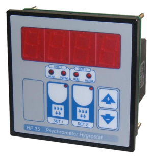 Two stage humidity controller for wet bulb sensors