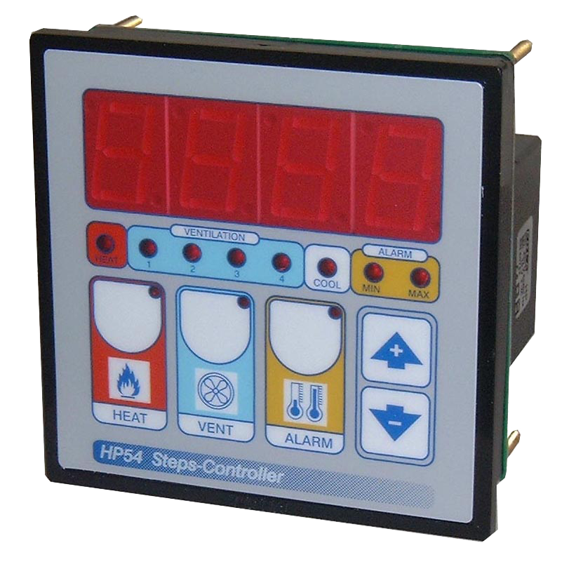 4 stage ventilation control with heating, cooling and alarm