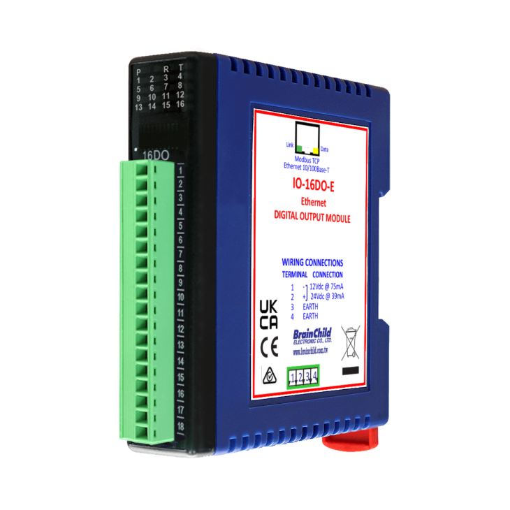 IO module with 16 digital outputs with ethernet