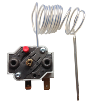 Adjustable manual reset temperature limiter